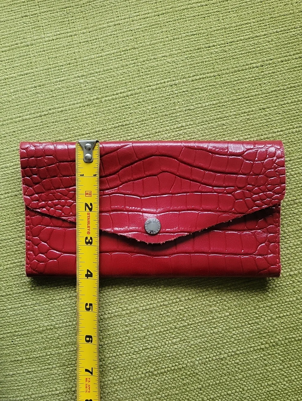 Giorgio Ferretti Red Croc-Embossed Leather Long Wallet - Women Accessories